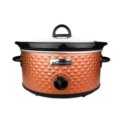 Cookers Brentwood Appliances Diamond 3.5 Qt. Brown Slow Cooker With Tempered Glass Lid