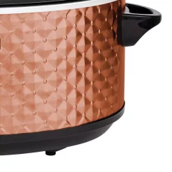 Cookers Brentwood Appliances Diamond 7 Qt. Copper Slow Cooker With Tempered Glass Lid -MegaChef Sales Shop copper brentwood appliances slow cookers sc 157c 76 1000