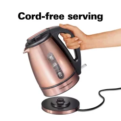 Electric Kettles Hamilton Beach 7-Cup Copper Glass Cordless Electric Kettle -MegaChef Sales Shop copper hamilton beach electric kettles 40876 1f 1000