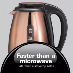 Electric Kettles Hamilton Beach 7-Cup Copper Glass Cordless Electric Kettle -MegaChef Sales Shop copper hamilton beach electric kettles 40876 44 1000