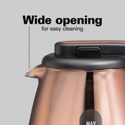 Electric Kettles Hamilton Beach 7-Cup Copper Glass Cordless Electric Kettle -MegaChef Sales Shop copper hamilton beach electric kettles 40876 76 1000
