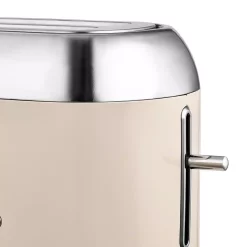 Toasters KALORIK Retro 2-Slice Cream Wide Slot Toaster -MegaChef Sales Shop cream kalorik pop up toasters to 46083 cr 1f 1000