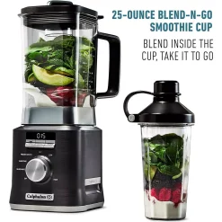 Blenders Calphalon 67 Oz. 10-Speed Dark Stianless Steel Auto Speed Blender -MegaChef Sales Shop dark stainless steel calphalon countertop blenders blclmb1 4f 1000