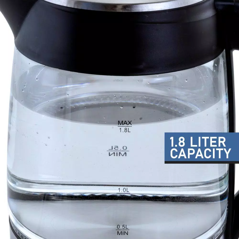 Tailgating Small Appliances MegaChef 1.8 L Glass And Stainless Steel Electric Tea Kettle 7 Tailgating Small Appliances MegaChef 1.8 L Glass And Stainless Steel Electric Tea Kettle - Image 7