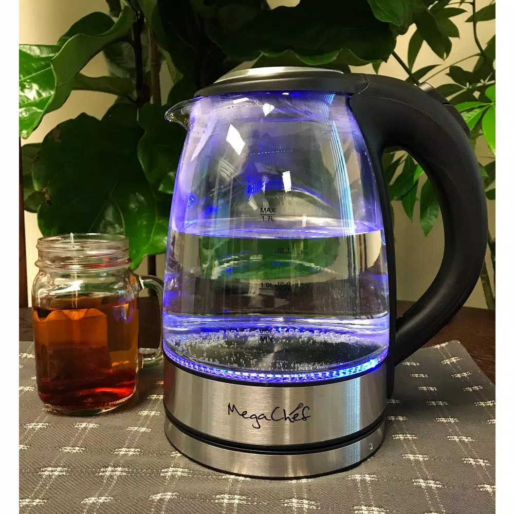 Electric Kettles MegaChef MegaChef 7 Cups 1.7 L Glass And Stainless Steel Electric Tea Kettle 3 Electric Kettles MegaChef MegaChef 7 Cups 1.7 L Glass And Stainless Steel Electric Tea Kettle - Image 3