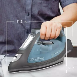 Irons BLACK+DECKER Advanced Steam Iron With Maximum Durability And Pivoting Cord -MegaChef Sales Shop gray black decker irons ir3000 1f 1000