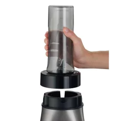 Blenders Hamilton Beach Wave Crusher 40 Oz. 4-Speed Gray Blender With Blend-in Travel Jar -MegaChef Sales Shop gray hamilton beach countertop blenders 58161 44 1000