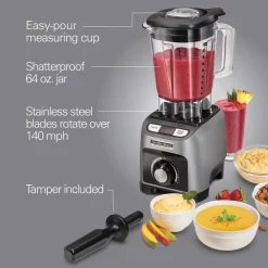 Blenders Hamilton Beach Professional Blender With Programs -MegaChef Sales Shop gray hamilton beach countertop blenders 58850 44 1000