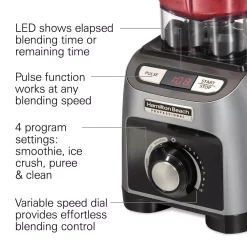 Blenders Hamilton Beach Professional Blender With Programs -MegaChef Sales Shop gray hamilton beach countertop blenders 58850 c3 1000