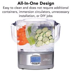 Cookers Tribest Sousvant 12 Qt. Sous Vide Stainless Steel Circulator Slow Cooker -MegaChef Sales Shop gray stainless steel tribest slow cookers sv 101 b c3 1000