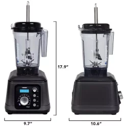 Blenders Tribest Dynapro High-Power 64 Oz. 6-Speed Gray Commercial Vacuum Blender -MegaChef Sales Shop gray tribest countertop blenders dps 1050 b c3 1000
