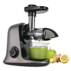 Juicers West Bend Cold Press Juicer Extractor Machine, Masticating Slow Juicer Quiet Motor For Juicing Fruits, Vegetables And Greens -MegaChef Sales Shop gray west bend juicers jc2009sv13 31 1000