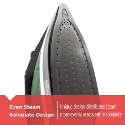 Irons BLACK+DECKER Vitessa Advanced Steam Iron With Retractable Cord -MegaChef Sales Shop green white black decker irons icr2020 c3 1000