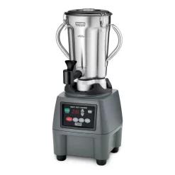 Blenders Waring Commercial CB15 128 Oz. 3-Speed Stainless Steel Blender Silver With 3.75 HP, Elect. TP Controls, CD Timer And Spigot