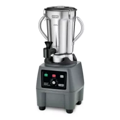 Blenders Waring Commercial CB15 128 Oz. 10-Speed Stainless Steel Blender Silver With 3.75 HP And Electronic Touchpad Controls With Spigot