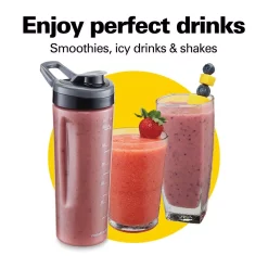 Blenders Hamilton Beach Wave Crusher 40 Oz. 6-Speed Gray Blender With 20 Oz. Travel Jar -MegaChef Sales Shop grey hamilton beach countertop blenders 58181 44 1000