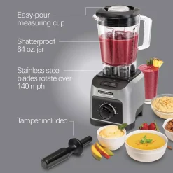 Blenders Hamilton Beach Professional 64 Oz. 11-Speed Grey Blender -MegaChef Sales Shop grey hamilton beach countertop blenders 58800 fa 1000