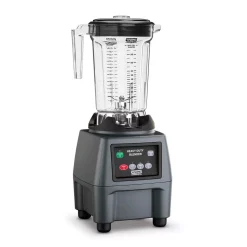 Blenders Waring Commercial CB15 128 Oz. 3-Speed Clear Blender Grey With 3.75 HP And Electronic Touchpad Controls With Copolyester Jar