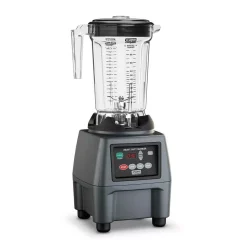 Blenders Waring Commercial CB15 128 Oz. 3-Speed Grey Blender With 3.75 HP And Electronic Touchpad Controls With Countdown Timer