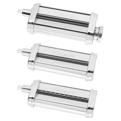 Mixers KitchenAid 3-Piece Gray Pasta Roller And Cutter Attachments For KitchenAid Stand Mixer
