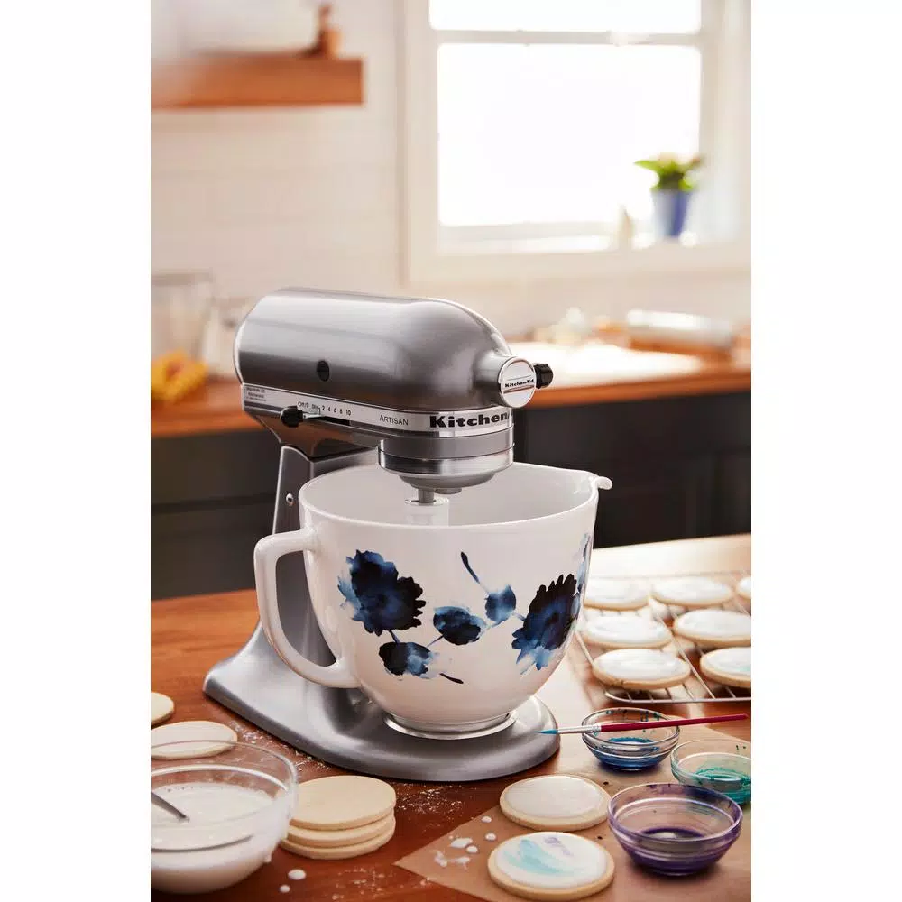Mixers KitchenAid 5 Qt. Ink Watercolor Patterned Ceramic Bowl 2 Mixers KitchenAid 5 Qt. Ink Watercolor Patterned Ceramic Bowl - Image 2