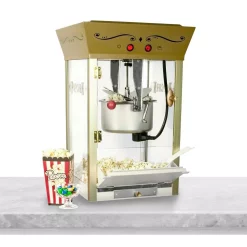 Popcorn Machines Nostalgia 600 W 8 Oz. Ivory Popcorn Machine With Cart And Snack Dispenser -MegaChef Sales Shop ivory nostalgia popcorn machines ccpcdydsp510ivy 44 1000