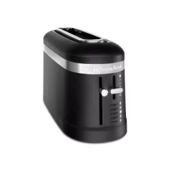 Toasters KitchenAid 4-Slice Matte Black Long Slot Toaster With High-Lift Lever -MegaChef Sales Shop matte black kitchenaid pop up toasters kmt5115bm 4f 1000