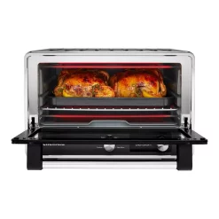 Toasters KitchenAid Matte Black Digital Countertop Oven -MegaChef Sales Shop matte black kitchenaid toaster ovens kco211bm 4f 1000