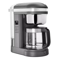 Coffee Makers KitchenAid 12-Cup Drip Grey Coffee Maker With Spiral Showerhead Matte Charcoal