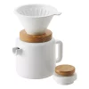 Coffee Makers BonJour 4-Cup Matte White Pour-Over Coffee Set