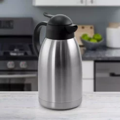 Coffee Makers MegaChef 67.6 Fl. Oz. Stainless Steel Thermal Carafe With Black LID 5 Coffee Makers MegaChef 67.6 Fl. Oz. Stainless Steel Thermal Carafe With Black LID -MegaChef Sales Shop megachef coffee carafes 985112000m 31 1000