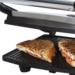 Electric Skillets & Indoor Grills Brentwood Appliances 1,000-Watt Metallic Panini Press 15 Electric Skillets & Indoor Grills Brentwood Appliances 1,000-Watt Metallic Panini Press -MegaChef Sales Shop metallic brentwood appliances panini presses ts 651 44 1000