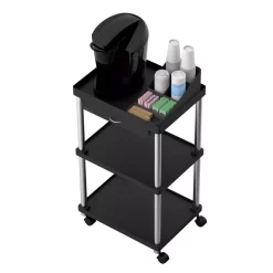Coffee Makers Mind Reader 3-Tier 7-Compartment Rolling Black Coffee Cart 11 Coffee Makers Mind Reader 3-Tier 7-Compartment Rolling Black Coffee Cart -MegaChef Sales Shop mind reader coffee accessories cartcoff blk 44 1000