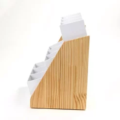 Coffee Makers Mind Reader 9-Compartment White Condiment Organizer With Wood Base -MegaChef Sales Shop mind reader coffee accessories comp9wd wht 44 1000