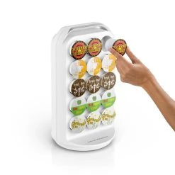 Coffee Makers Mind Reader 30-Capacity White K-Cup Storage And Coffee Pod Carousel -MegaChef Sales Shop mind reader coffee accessories crs02 wht 1f 1000