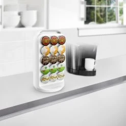 Coffee Makers Mind Reader 30-Capacity White K-Cup Storage And Coffee Pod Carousel -MegaChef Sales Shop mind reader coffee accessories crs02 wht 31 1000