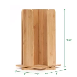 Coffee Makers Mind Reader Tawny Bamboo Rotating Cup Holder And Lid Holder -MegaChef Sales Shop mind reader coffee accessories cupdispbm brn 76 1000