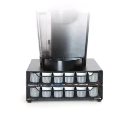 Coffee Makers Mind Reader Mind Reader ‘ Jumbo ‘ 72 Capacity Metal Mesh Stacked Double Coffee Pod Drawer, Black -MegaChef Sales Shop mind reader coffee accessories dbtrymesh blk 44 1000