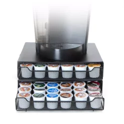 Coffee Makers Mind Reader Mind Reader ‘ Jumbo ‘ 72 Capacity Metal Mesh Stacked Double Coffee Pod Drawer, Black