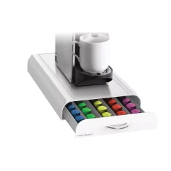 Coffee Makers Mind Reader Anchor 50-Capacity White Nespresso Coffee Capsule Drawer 11 Coffee Makers Mind Reader Anchor 50-Capacity White Nespresso Coffee Capsule Drawer -MegaChef Sales Shop mind reader coffee accessories nest3pc wht 76 1000