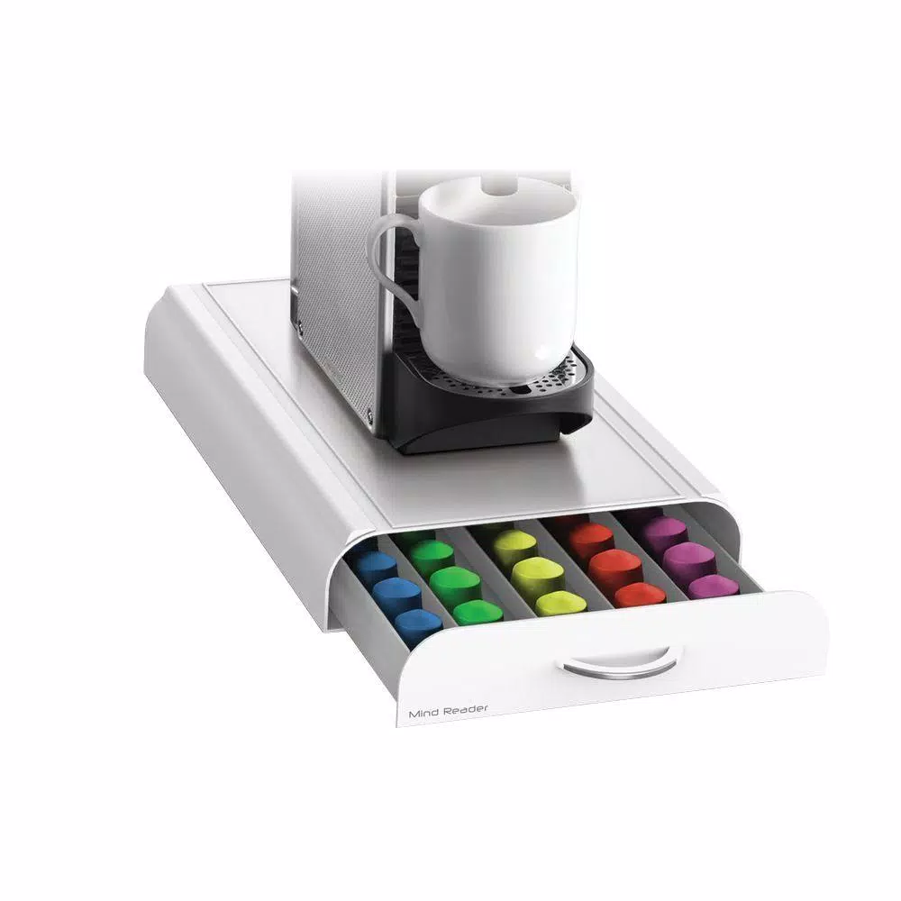 Coffee Makers Mind Reader Anchor 50-Capacity White Nespresso Coffee Capsule Drawer 6 Coffee Makers Mind Reader Anchor 50-Capacity White Nespresso Coffee Capsule Drawer - Image 6