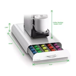 Coffee Makers Mind Reader Anchor 50-Capacity White Nespresso Coffee Capsule Drawer 10 Coffee Makers Mind Reader Anchor 50-Capacity White Nespresso Coffee Capsule Drawer -MegaChef Sales Shop mind reader coffee accessories nest3pc wht fa 1000