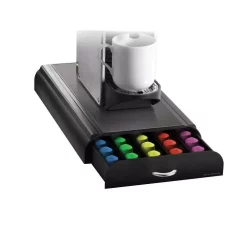 Coffee Makers Mind Reader Anchor 50-Capacity Black Nespresso Capsule Storage Drawer -MegaChef Sales Shop mind reader coffee accessories nestry01 blk 76 1000