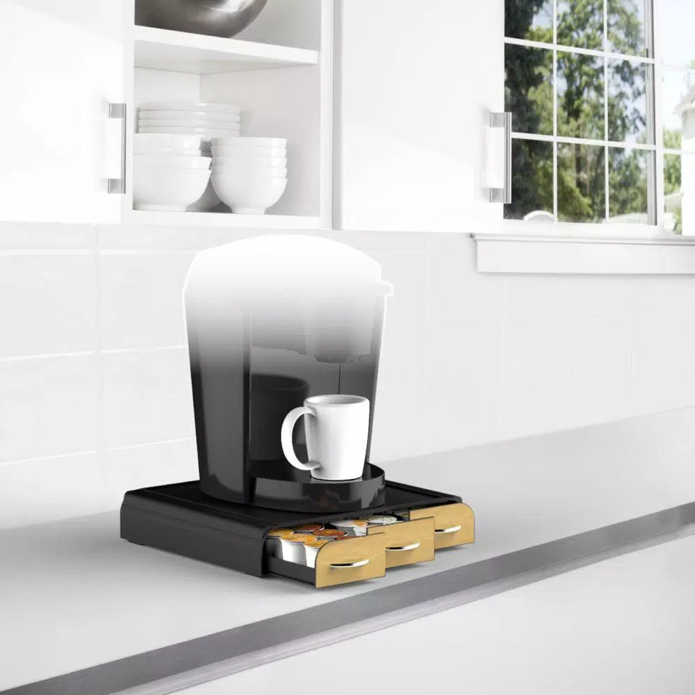 Coffee Makers Mind Reader Anchor 36-Capacity Black K-Cup Storage Drawer With Wood Veneer 5 Coffee Makers Mind Reader Anchor 36-Capacity Black K-Cup Storage Drawer With Wood Veneer - Image 5