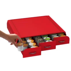 Coffee Makers Mind Reader Anchor 36-Capacity Red K-Cup Storage Drawer -MegaChef Sales Shop mind reader coffee accessories tray6 red 1f 1000