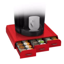 Coffee Makers Mind Reader Anchor 36-Capacity Red K-Cup Storage Drawer -MegaChef Sales Shop mind reader coffee accessories tray6 red 76 1000