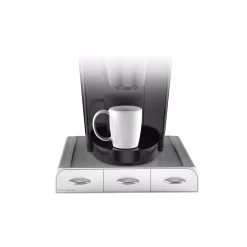 Coffee Makers Mind Reader 36 Capacity K-Cup, Dolce Gusto, CBTL, Verismo, Single Serve Coffee Pod Holder Drawer, Silver -MegaChef Sales Shop mind reader coffee accessories tray6 sil 44 1000