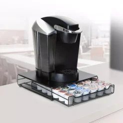 Coffee Makers Mind Reader Bam 36-Capacity Metal Mesh Coffee Pod Drawer In Black -MegaChef Sales Shop mind reader coffee accessories trymesh blk fa 1000