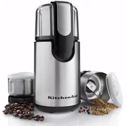 Coffee Makers KitchenAid One-Touch 4 Oz. Onyx Black Blade Coffee Grinder With Shaker Lid And Storage Lid -MegaChef Sales Shop onyx black kitchenaid coffee grinders bcg211ob 31 1000