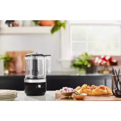 Food Processing KitchenAid Cordless 5-Cup Onyx Black Food Chopper -MegaChef Sales Shop onyx black kitchenaid food processors kfcb519ob 31 1000